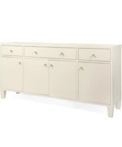 Made Goods New Arrivals Jarin Buffet White Faux Belgian Linen