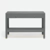 Made Goods Jarin Console Graphite Faux Belgian Linen Standard And Narrow