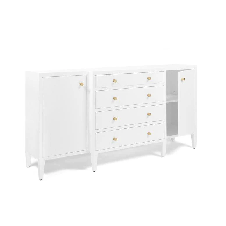 Made Goods Jarin Deep Drawer Buffet Designer White Faux Belgian Linen 6 Made Goods Jarin Deep Drawer Buffet Designer White Faux Belgian Linen