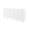 Made Goods Jarin Deep Drawer Buffet Designer White Faux Belgian Linen 1 Made Goods Jarin Deep Drawer Buffet Designer White Faux Belgian Linen