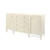 Made Goods Jarin Deep Drawer Buffet White Faux Belgian Linen New Arrivals