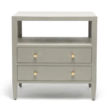 Made Goods Jarin Double Nightstand Light Gray Faux Belgian Linen 3 Made Goods Jarin Double Nightstand Light Gray Faux Belgian Linen