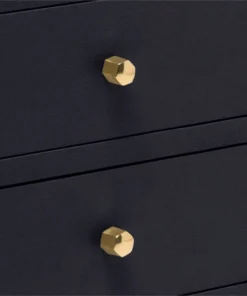 Made Goods New Arrivals Jarin 48" Dresser Dark Navy Faux Belgian Linen