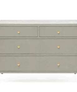 Made Goods Jarin 48" Dresser Light Gray Faux Belgian Linen