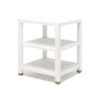 Made Goods New Arrivals Jarin Side Table Designer White Faux Belgian Linen