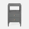 Made Goods Jarin Single Nightstand Graphite Faux Belgian Linen New Arrivals