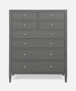 Made Goods Jarin Tallboy Graphite Faux Belgian Linen