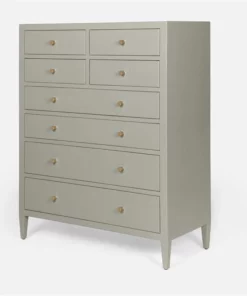 Made Goods Jarin Tallboy Light Gray Faux Belgian Linen