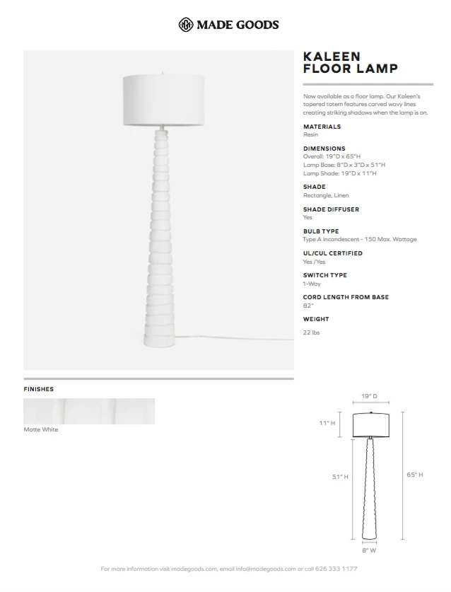Made Goods New Arrivals Kaleen Floor Lamp 5 Made Goods New Arrivals Kaleen Floor Lamp