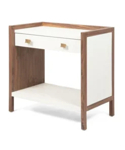 Made Goods New Arrivals Kennedy Double Nightstand Pristine And Walnut
