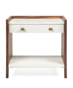 Made Goods New Arrivals Kennedy Double Nightstand Pristine And Walnut