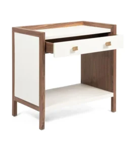 Made Goods New Arrivals Kennedy Double Nightstand Pristine And Walnut