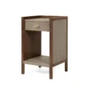Made Goods New Arrivals Kennedy Single Nightstand Castor Gray And Walnut