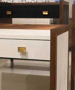 Made Goods New Arrivals Kennedy Double Nightstand Pristine And Walnut