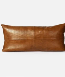 Made Goods Kody Lumbar Pillow Set Aged Camel Leather New Arrivals