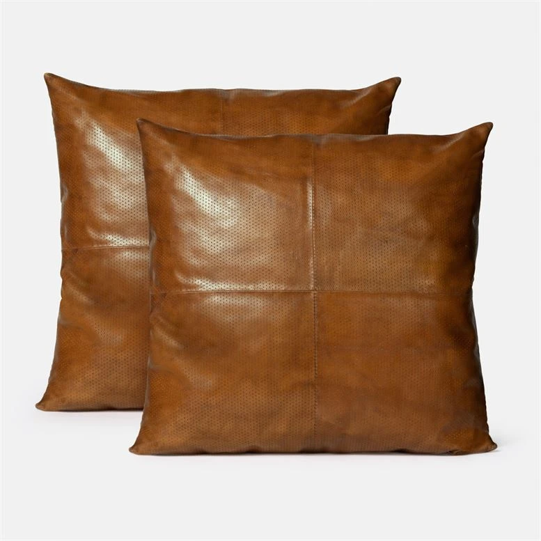 Made Goods Kody Square Pillow Set Aged Camel Leather 5 Made Goods Kody Square Pillow Set Aged Camel Leather