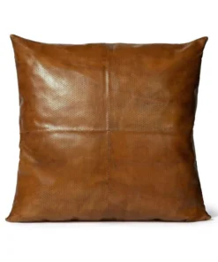 Made Goods Kody Square Pillow Set Aged Camel Leather
