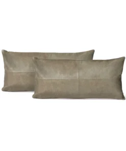 Made Goods Kody Lumbar Pillow Set Storm Leather