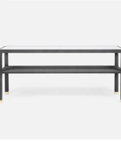 Made Goods New Arrivals Lafeu Console Cool Grey Realistic Faux Shagreen