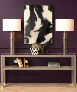 Made Goods Lafeu Console Sand Realistic Faux Shagreen