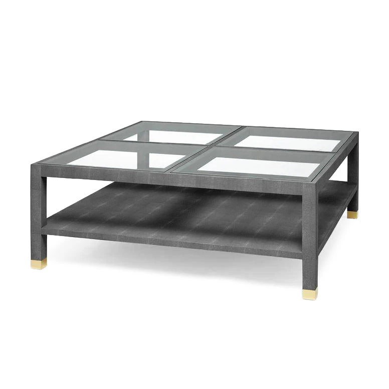 Made Goods Lafeu Square Coffee Table Cool Gray Faux Shagreen New Arrivals 3 Made Goods Lafeu Square Coffee Table Cool Gray Faux Shagreen New Arrivals