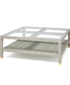 Made Goods Lafeu Square Coffee Table Sand Faux Shagreen New Arrivals