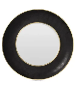 Made Goods Armond Mirror Large Black And Brass New Arrivals