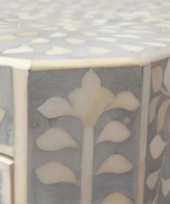 Made Goods New Arrivals Lexi Single Nightstand Natural Bone And Gray Resin