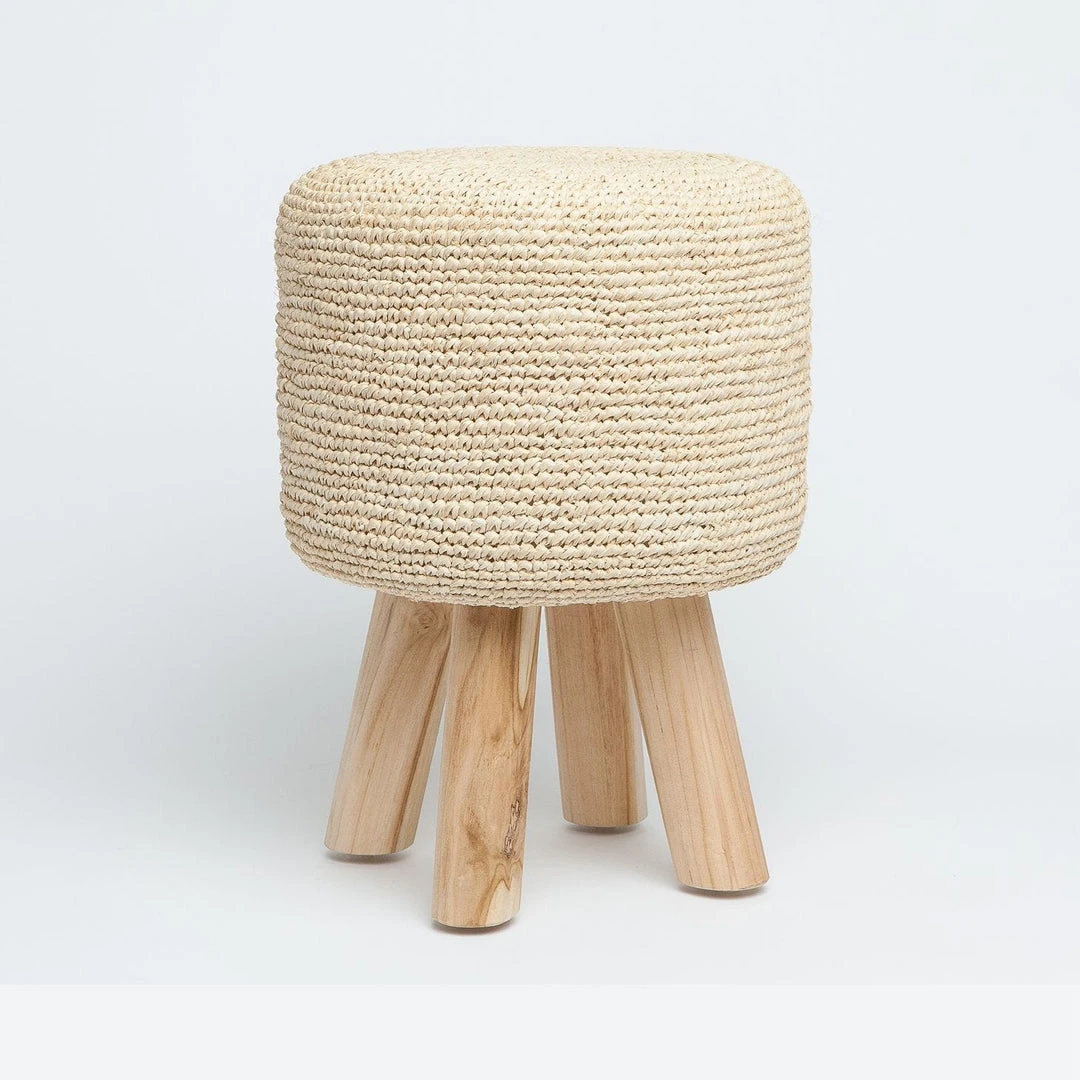 Made Goods Luna Stool Small Bleached Raffia New Arrivals 3 Made Goods Luna Stool Small Bleached Raffia New Arrivals