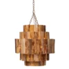 Made Goods Marjorie Chandelier Dark Natural Banana Bark
