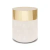 Made Goods New Arrivals Maxine Stool Brass And Snow Faux Shagreen