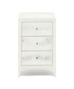 Made Goods Mia Single Nightstand Pristine Vintage Faux Shagreen