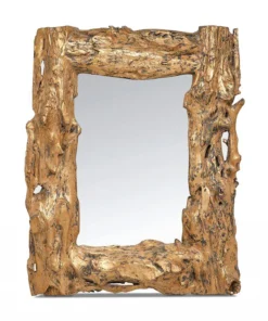 Made Goods Milo Mirror Antique Gold Leaf Driftwood