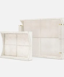 Made Goods New Arrivals Nate Tray Set White Hair On Hide