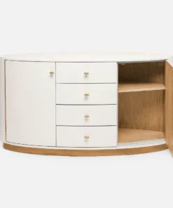 Made Goods Nerine Buffet Pristine Vintage Faux Shagreen And Brass New Arrivals