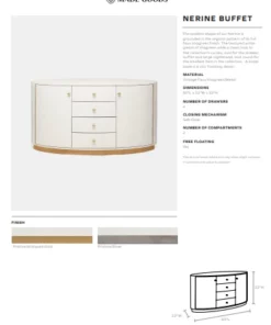 Made Goods Nerine Buffet Pristine Vintage Faux Shagreen And Silver New Arrivals