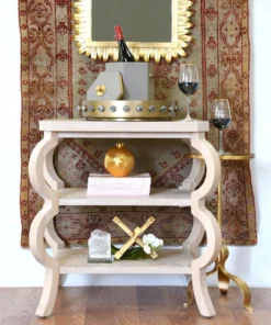 Worlds Away Olive Side Table Cerused Oak New Arrivals