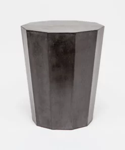 Made Goods Pamela Stool Black Concrete
