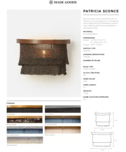 Made Goods Patricia Sconce Natural And Gold Wide