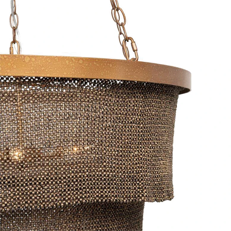 Made Goods Patricia Chandelier Bronze Coco Beads And Gold Metal 8 Made Goods Patricia Chandelier Bronze Coco Beads And Gold Metal