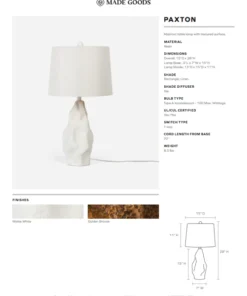Made Goods New Arrivals Paxton Table Lamp Matte White 15 Made Goods New Arrivals Paxton Table Lamp Matte White