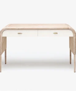 Made Goods New Arrivals Pierre Desk Pristine White Washed Oak