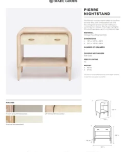 Made Goods Pierre Double Nightstand Pristine And Whitewash