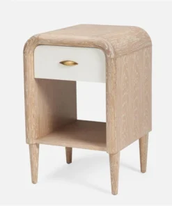 Made Goods Pierre Single Nightstand Pristine And Whitewash