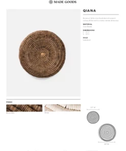 Made Goods Qiana Wall Decor Large Brown New Arrivals