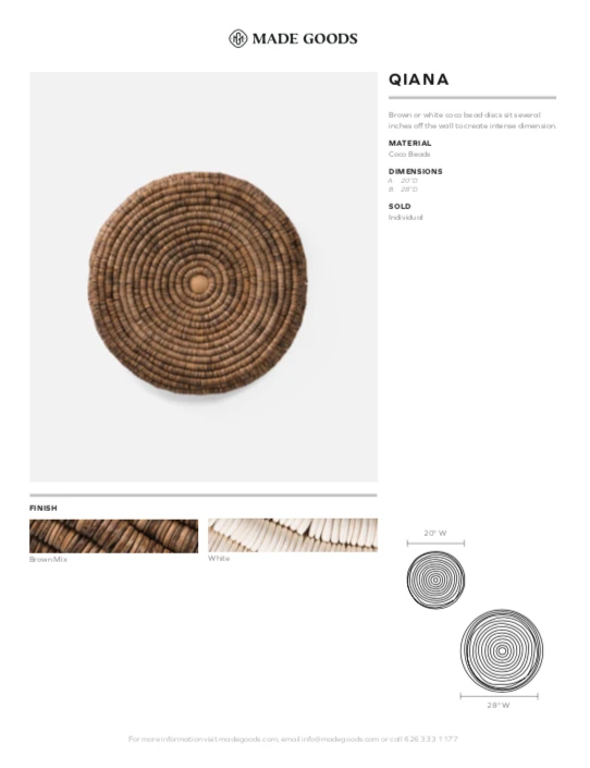 Made Goods New Arrivals Qiana Wall Decor Large White 5 Made Goods New Arrivals Qiana Wall Decor Large White