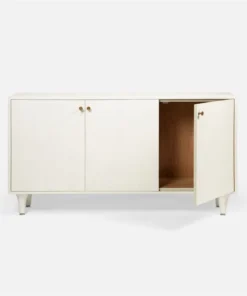 Made Goods Ramon 3 Door Buffet Pristine Faux Raffia