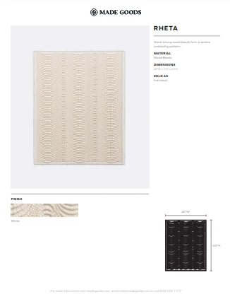 Made Goods New Arrivals Rheta Wall Art White Wood Beads 7 Made Goods New Arrivals Rheta Wall Art White Wood Beads