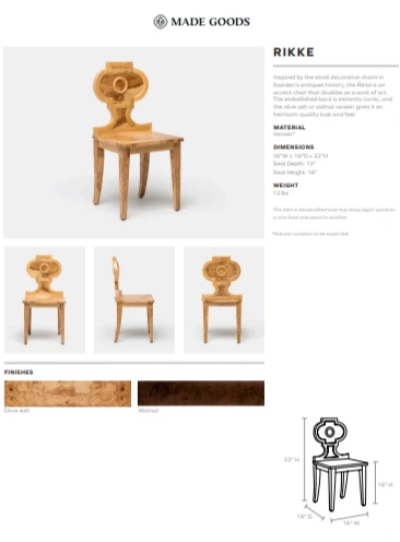 Made Goods Rikke Chair Walnut Veneer 4 Made Goods Rikke Chair Walnut Veneer