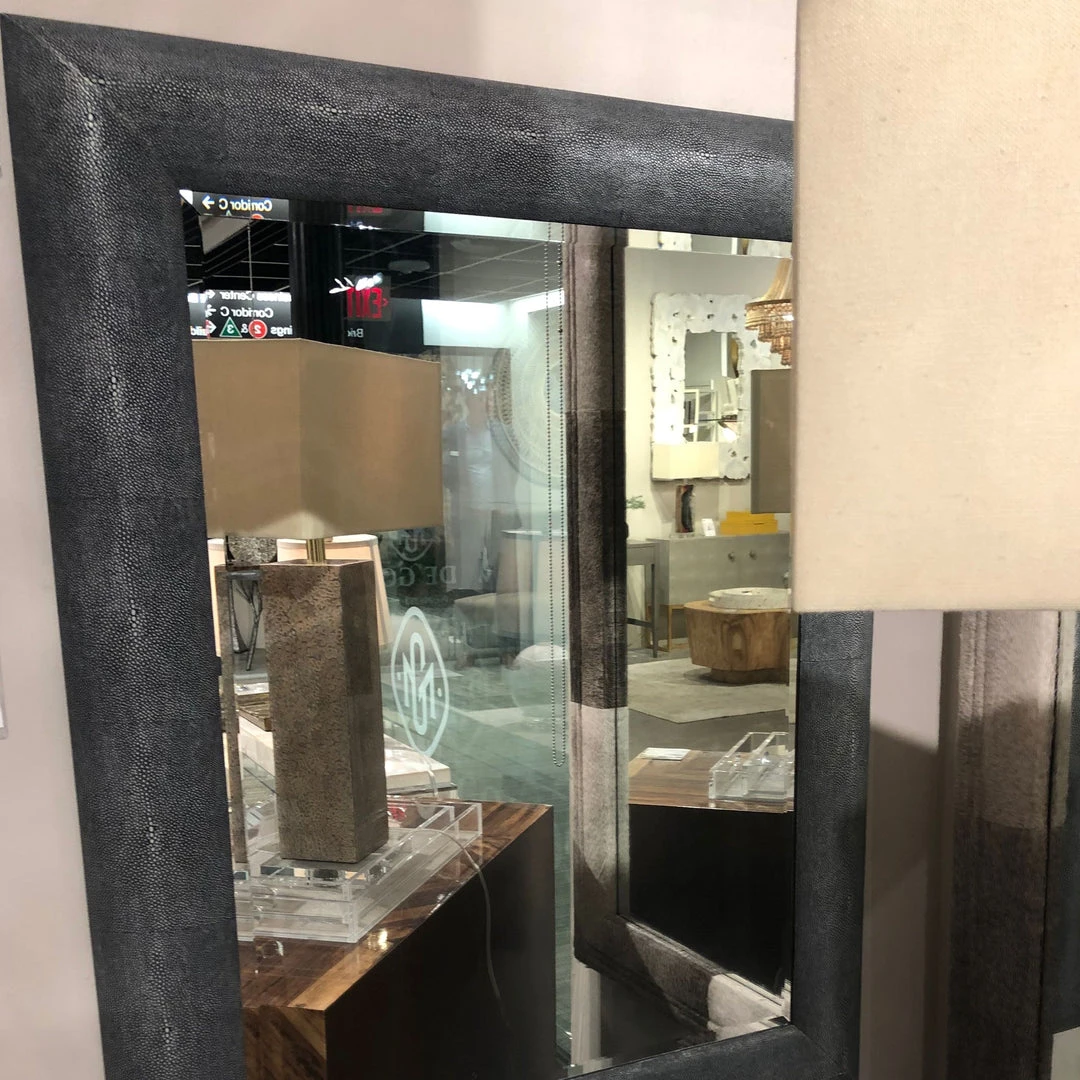 Made Goods Sabine Rectangular Mirror Cool Grey Faux Shagreen 4 Made Goods Sabine Rectangular Mirror Cool Grey Faux Shagreen